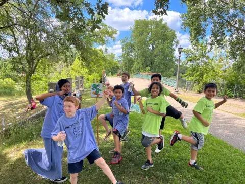 Amazing Race team at Lake Phalen