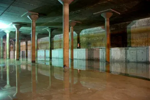 Finished water reservoir