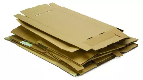 Picture of flattened cardboard.