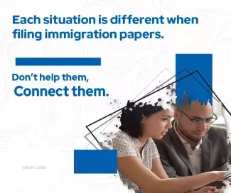 Each situation is different when filing immigration papers. Don't help them, connect them.