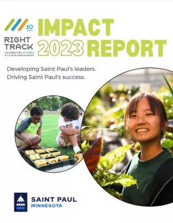 Cover of Right Track's 2023 Impact Report 