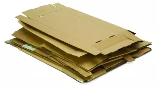 Picture of flattened cardboard. 