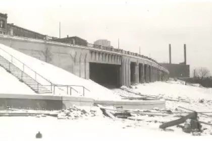 Historic photo of Eastbound Kellogg bridge
