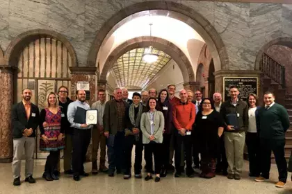 A group photo from a Race to Reduce Recognition Ceremony.