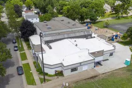 Image of Edgcumbe Recreation Center taken from air