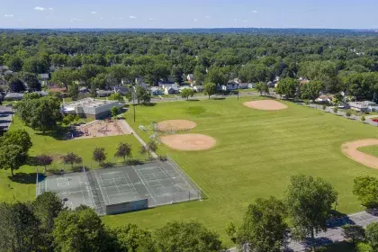 Image of Hayden Heights Recreation Center and outside area take from air