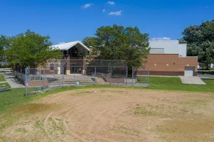 Image of Hazel Park Recreation and outdoor area taken from air