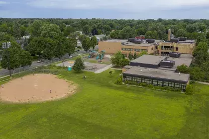 Image of Northwest Como Recreation Center outdoor area taken from air