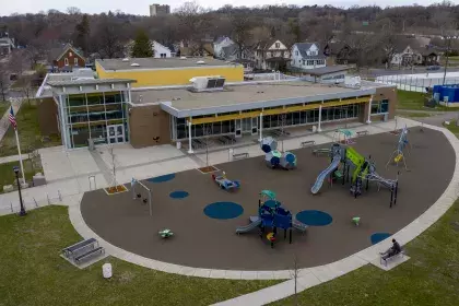 Image of Palace Community Center taken from air