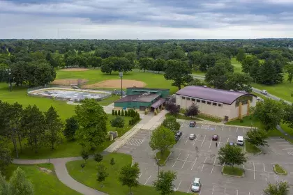 Image of Phalen Recreation Center and outdoor area taken from air