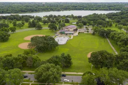 Image of Phalen Recreation Center and outdoor area taken from air