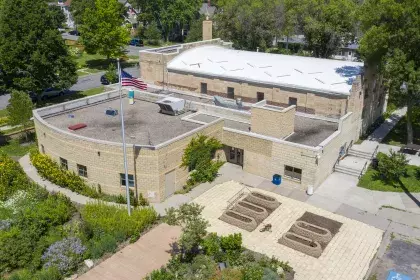 Image of Wilder Recreation Center and outdoor area taken from air