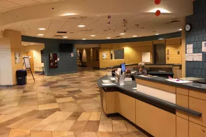 Inside of El Rio Vista Recreation Center front desk