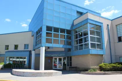 Mcdonough Recreation center outside entrance