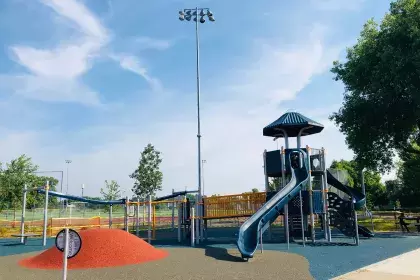 Jimmy Lee playground-slide view