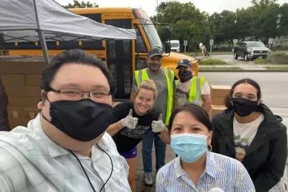 Councilmember Yang & Ward 6 team with Saint Paul Public Schools employees (2021)