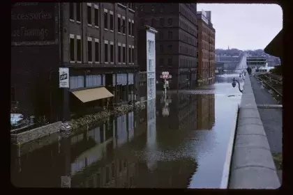 Photo of St. Paul during 1965 flood