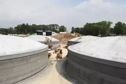 Construction of new concrete structures at McCarrons water treatment plant