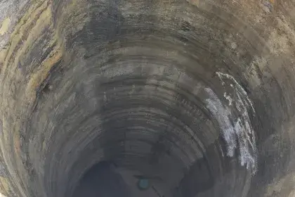 Drilled out tunnel shaft in rock for sewer work on West 7th Street in Saint Paul. For more information call 651-266-6100